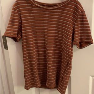 American Eagle Brown Stripe Shirt